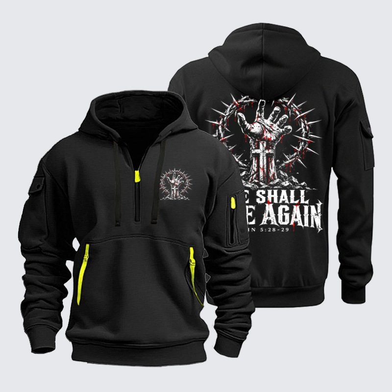 Zipper Hoodies Ave Christus Rex – We Shall Live Again – John 5:28–29