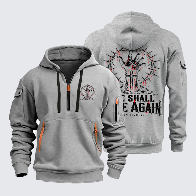 Zipper Hoodies Ave Christus Rex – We Shall Live Again – John 5:28–29