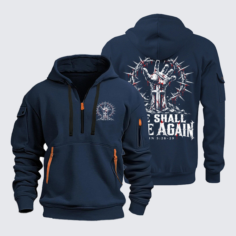 Zipper Hoodies Ave Christus Rex – We Shall Live Again – John 5:28–29
