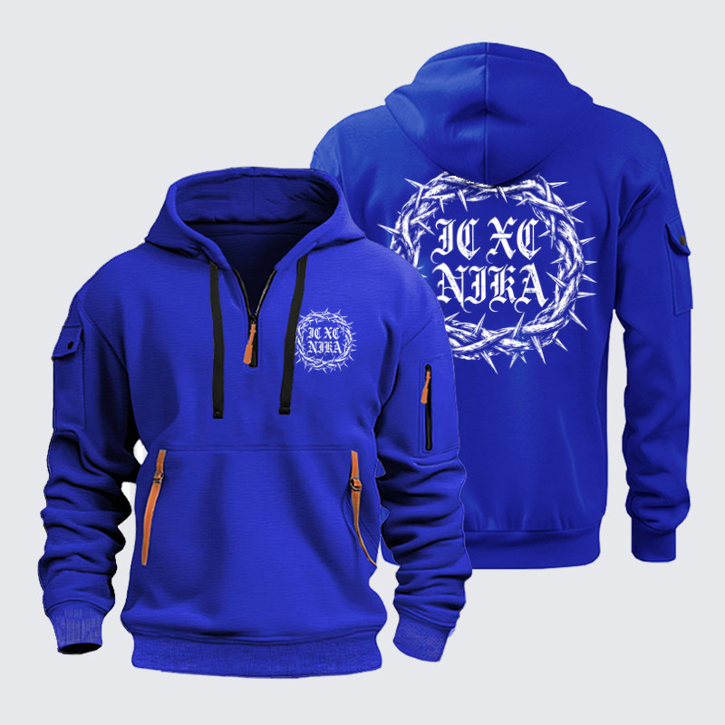Zipper Hoodies Ave Christus Rex – IC XC NIKA – Christ Conquers