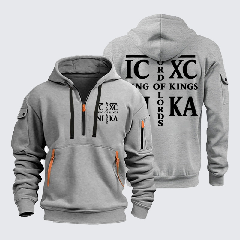 Zipper Hoodies Ave Christus Rex – King of Kings, Lord of Lords – IC XC NIKA