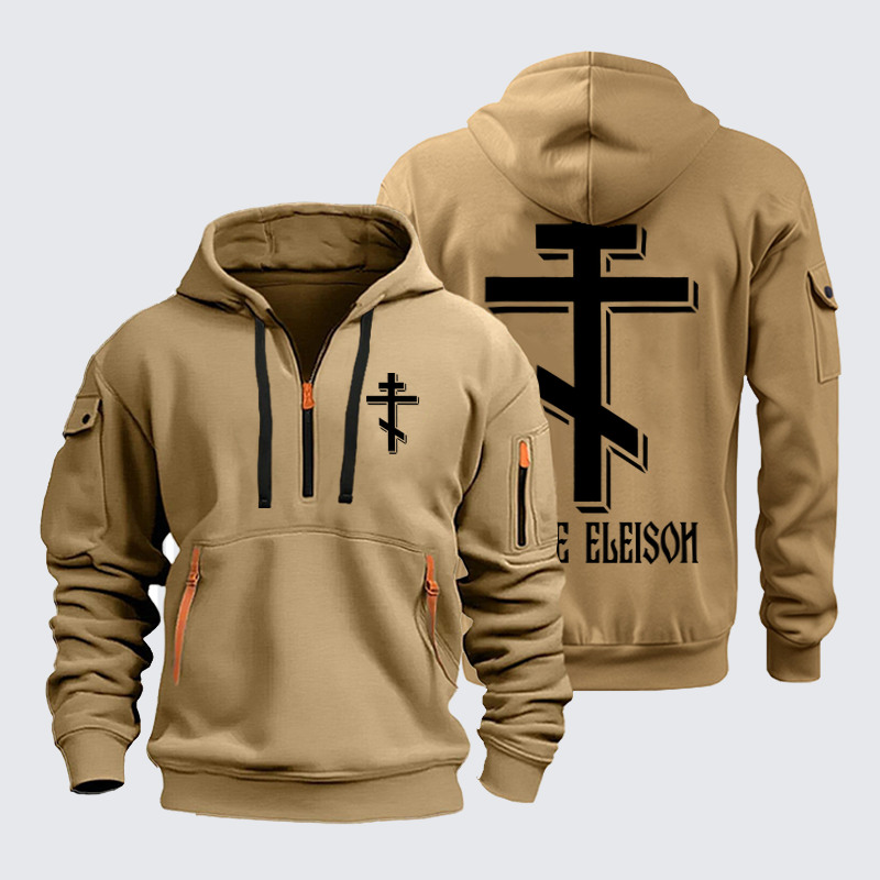 Zipper Hoodies Ave Christus Rex – Kyrie Eleison – Orthodox Christian Cross