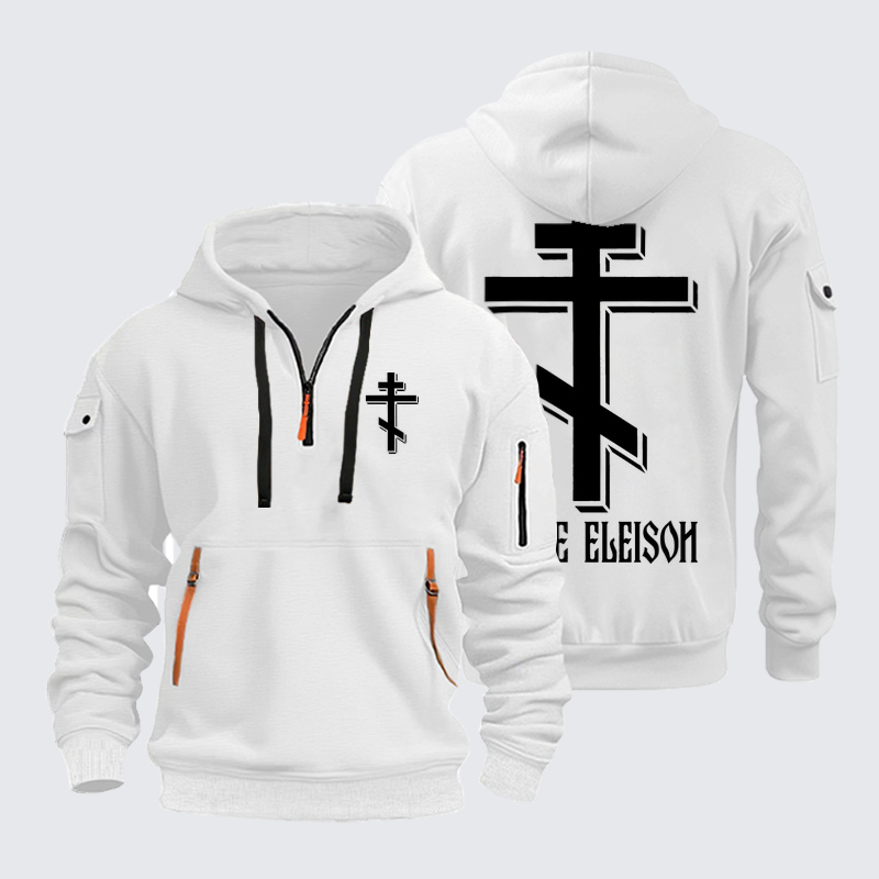 Zipper Hoodies Ave Christus Rex – Kyrie Eleison – Orthodox Christian Cross