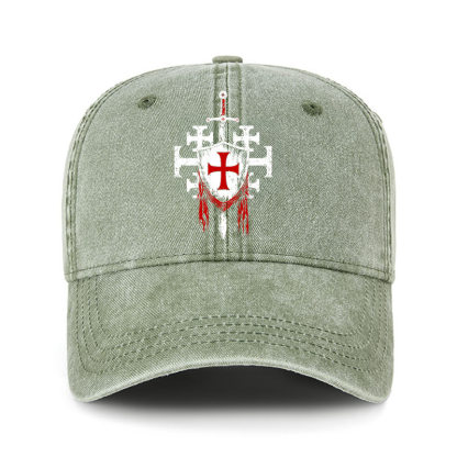 Heritage Washed Cap - Deus Vult: God Wills It