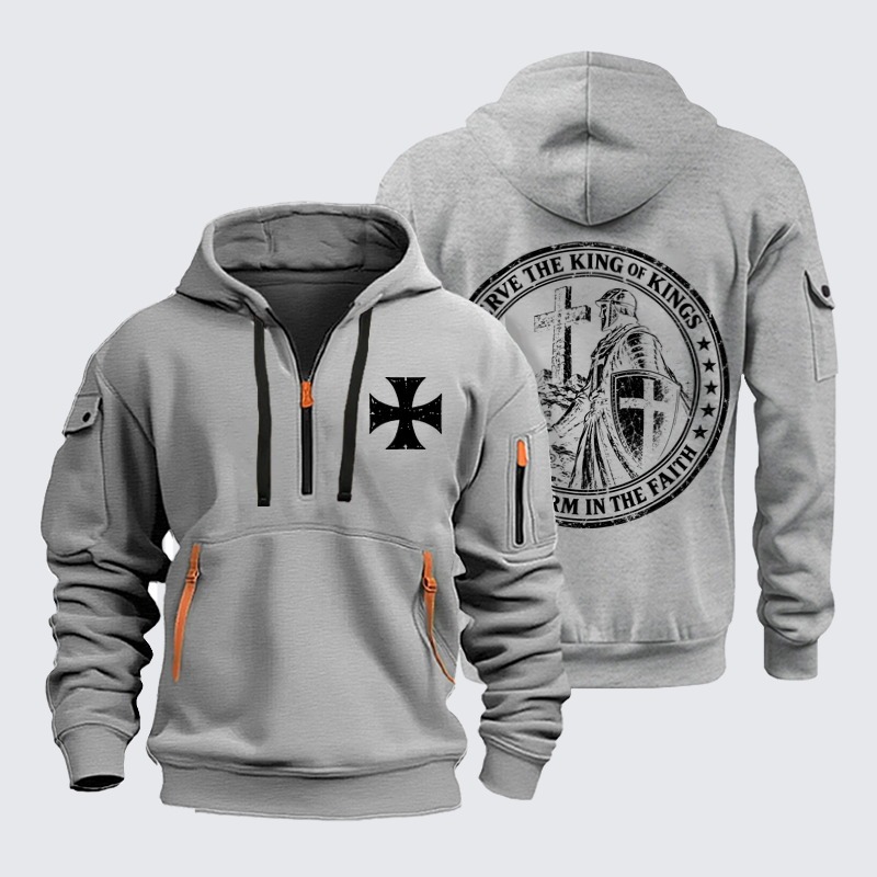 Zipper Hoodies - Serve The King Of Kings，Stand Firm In The Faith