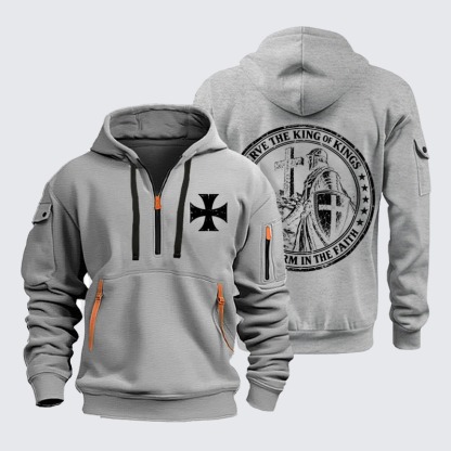 Zipper Hoodies - Serve The King Of Kings，Stand Firm In The Faith