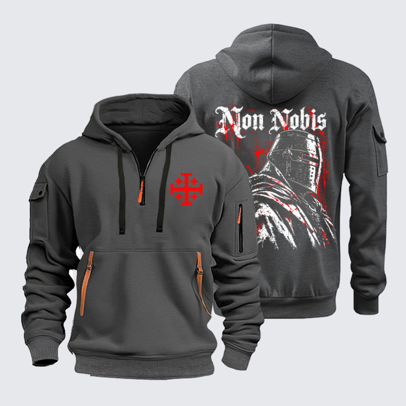 Zipper Hoodies-Armor of God – Non Nobis Domine, Non Nobis, Sed Nomini Tuo Da Gloriam