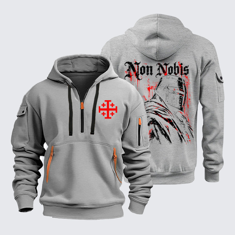 Zipper Hoodies-Armor of God – Non Nobis Domine, Non Nobis, Sed Nomini Tuo Da Gloriam