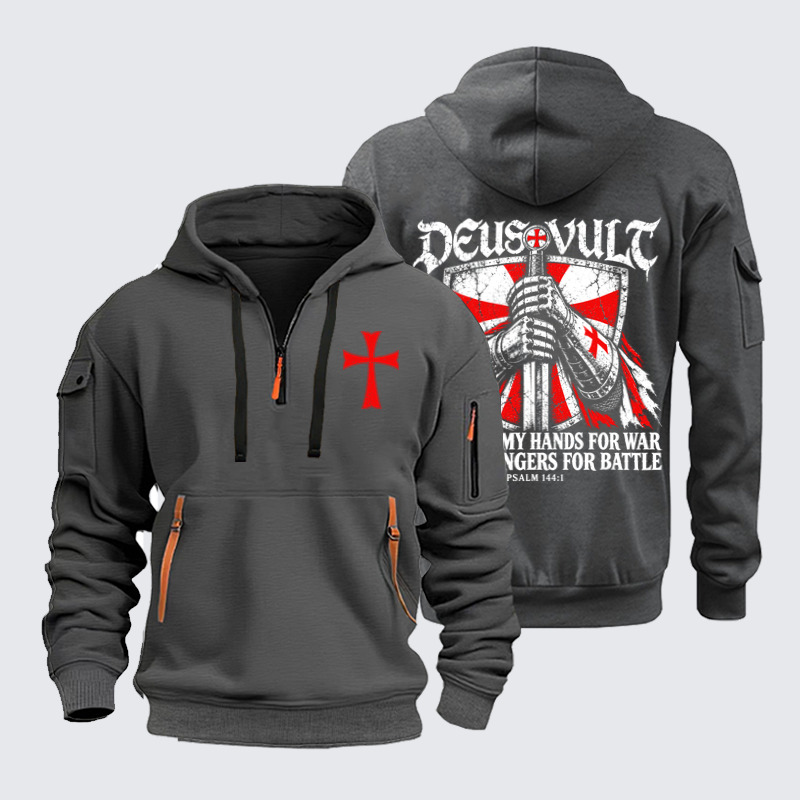 Zipper Hoodies – He Trains My Hands for War – Psalm 144:1