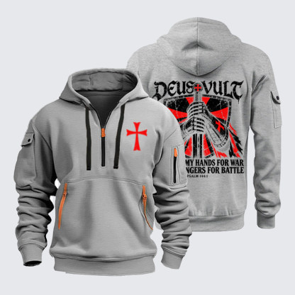 Zipper Hoodies – He Trains My Hands for War – Psalm 144:1