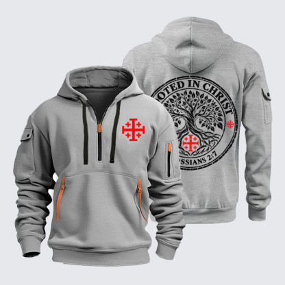 Zipper Hoodies – Rooted in Christ – Jerusalem Cross