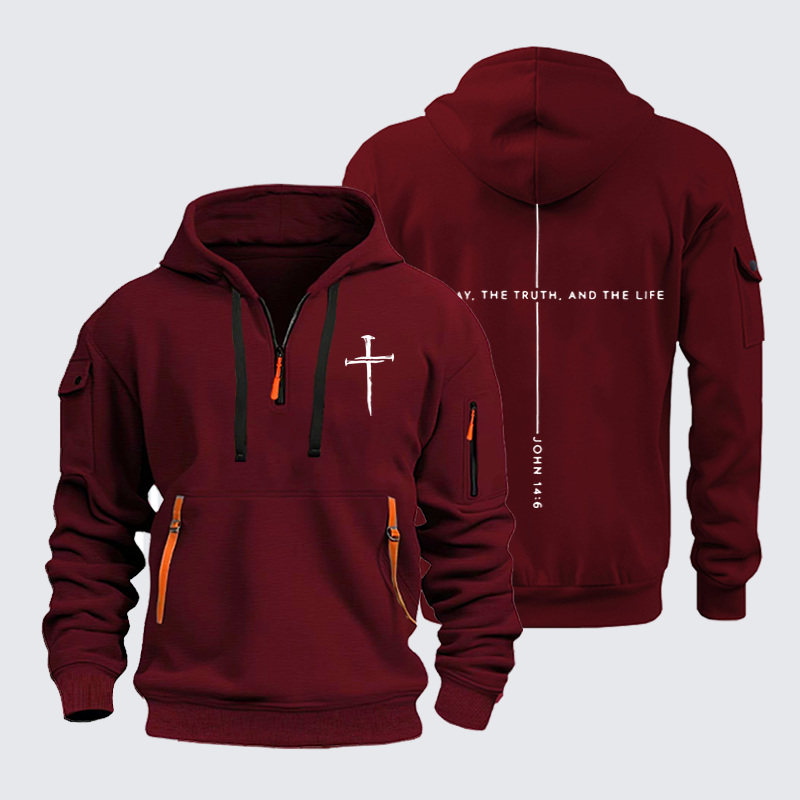 Zipper Hoodies –  Jesus The Way The Truth The Life John 14:6 Jesus God Christian
