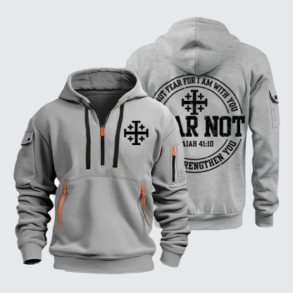 Zipper Hoodies – Fear Not – Isaiah 41:10 Jerusalem Cross