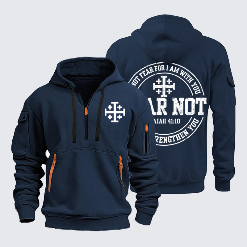 Zipper Hoodies – Fear Not – Isaiah 41:10 Jerusalem Cross
