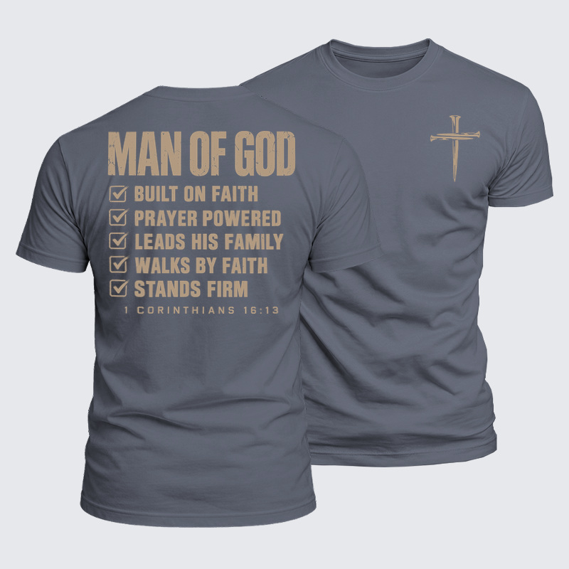 Luxe Mercerized Cotton Tee - Man of God – Built on Faith
