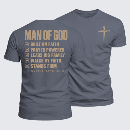 Luxe Mercerized Cotton Tee - Man of God – Built on Faith