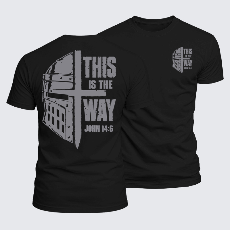 Luxe Mercerized Cotton Tee - This Is the Way – John 14:6 Christian Knight