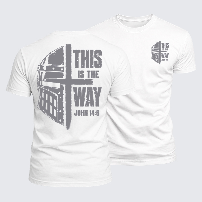 Luxe Mercerized Cotton Tee - This Is the Way – John 14:6 Christian Knight
