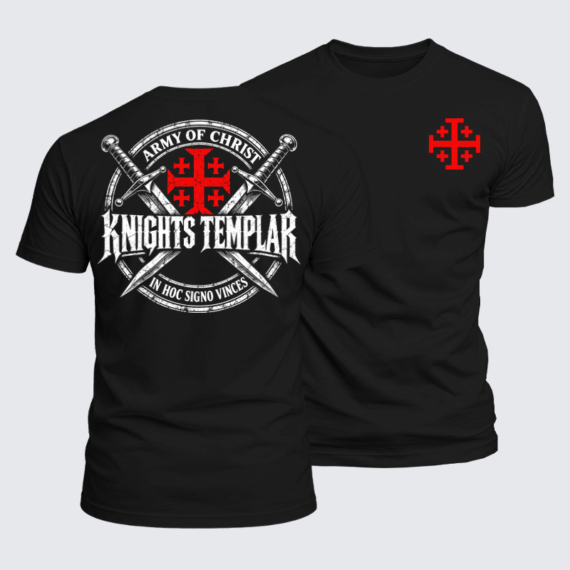 Luxe Mercerized Cotton Tee - Army of Christ – Knights Templar Jerusalem Cross