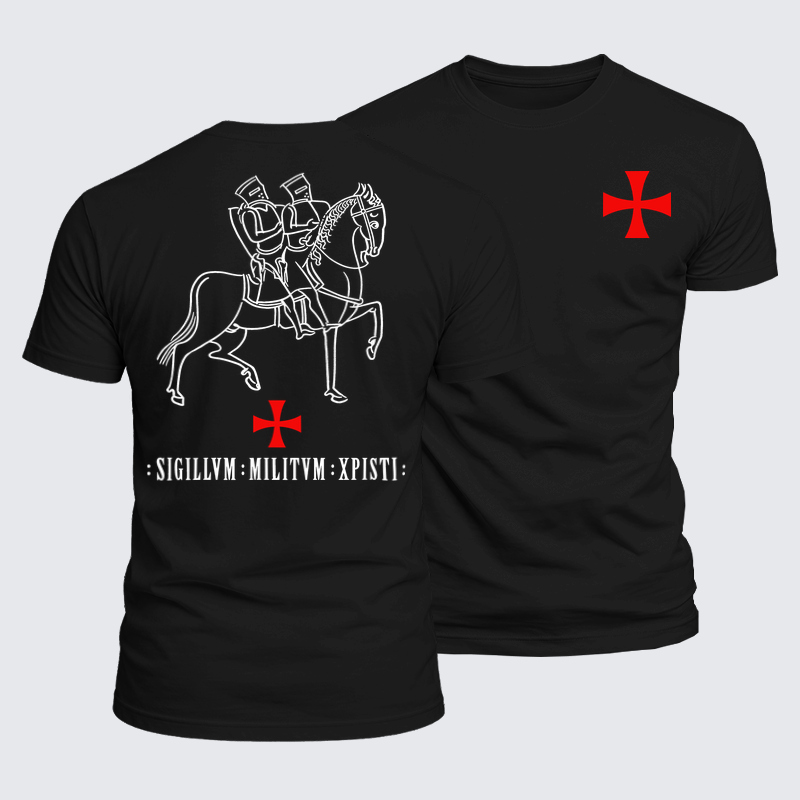 Luxe Mercerized Cotton Tee - Sigillvm Militvm Xpisti – Knights Templar Seal