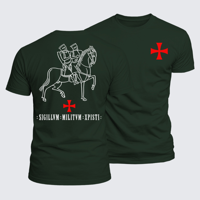 Luxe Mercerized Cotton Tee - Sigillvm Militvm Xpisti – Knights Templar Seal