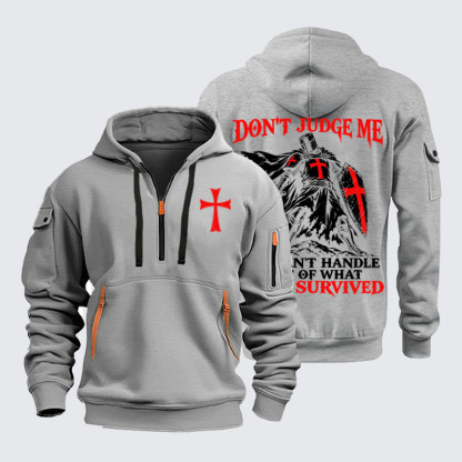 Zipper Hoodies – Don’t Judge Me – I Have Survived Christian Knight