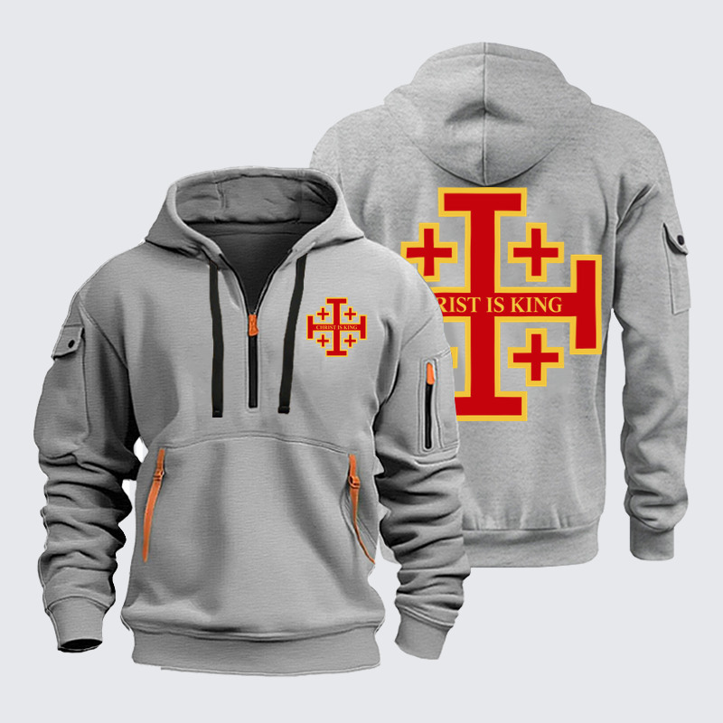 Zipper Hoodies – Christ Is King Jerusalem Cross