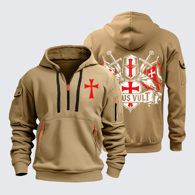 Zipper Hoodies – Deus Vult – Christian Crusader Knight