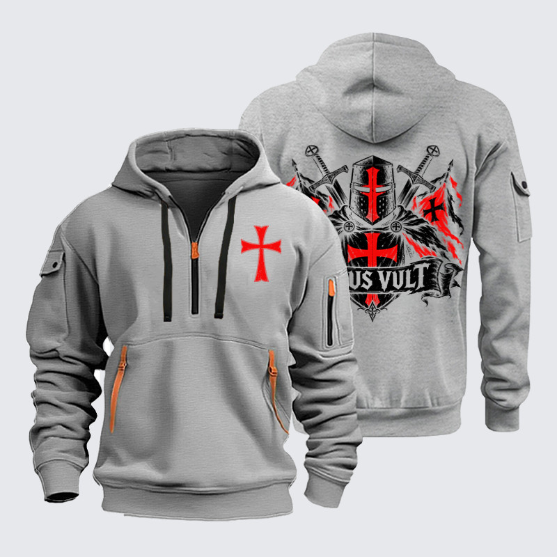 Zipper Hoodies – Deus Vult – Christian Crusader Knight