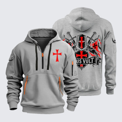 Zipper Hoodies – Deus Vult – Christian Crusader Knight
