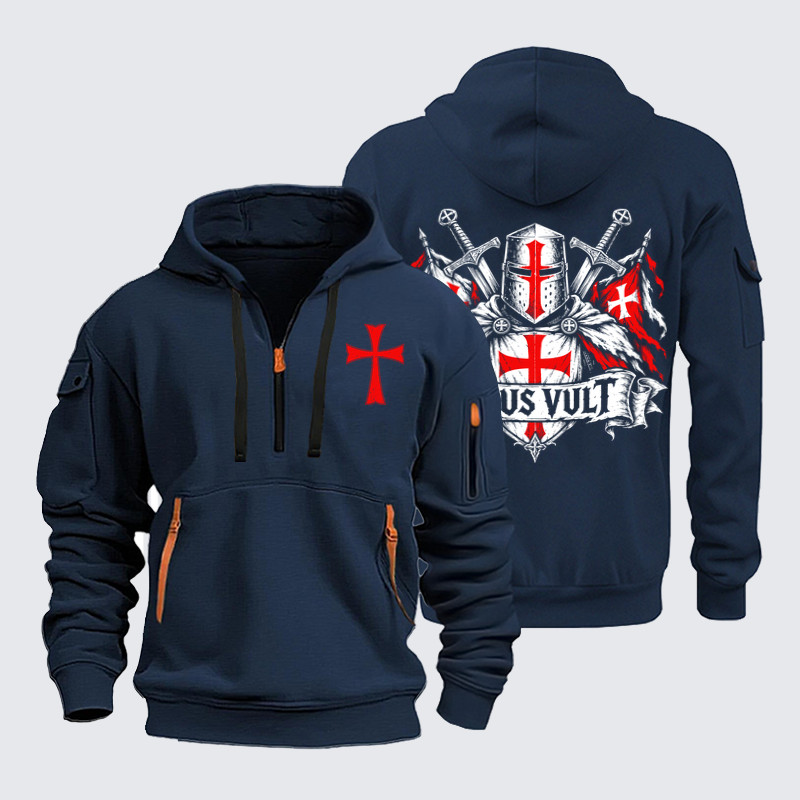 Zipper Hoodies – Deus Vult – Christian Crusader Knight