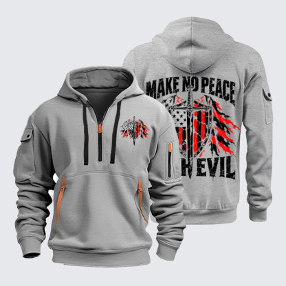 Zipper Hoodies – Make No Peace With Evil – American Christian Warrior