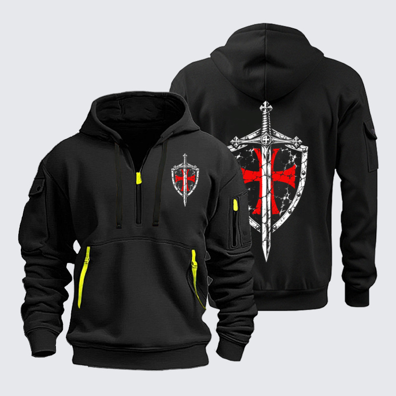 Zipper Hoodies – Christian Warrior Shield & Sword