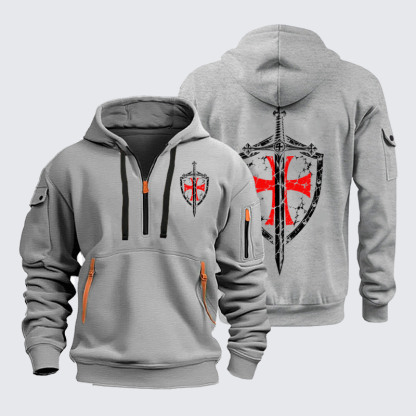 Zipper Hoodies – Christian Warrior Shield & Sword