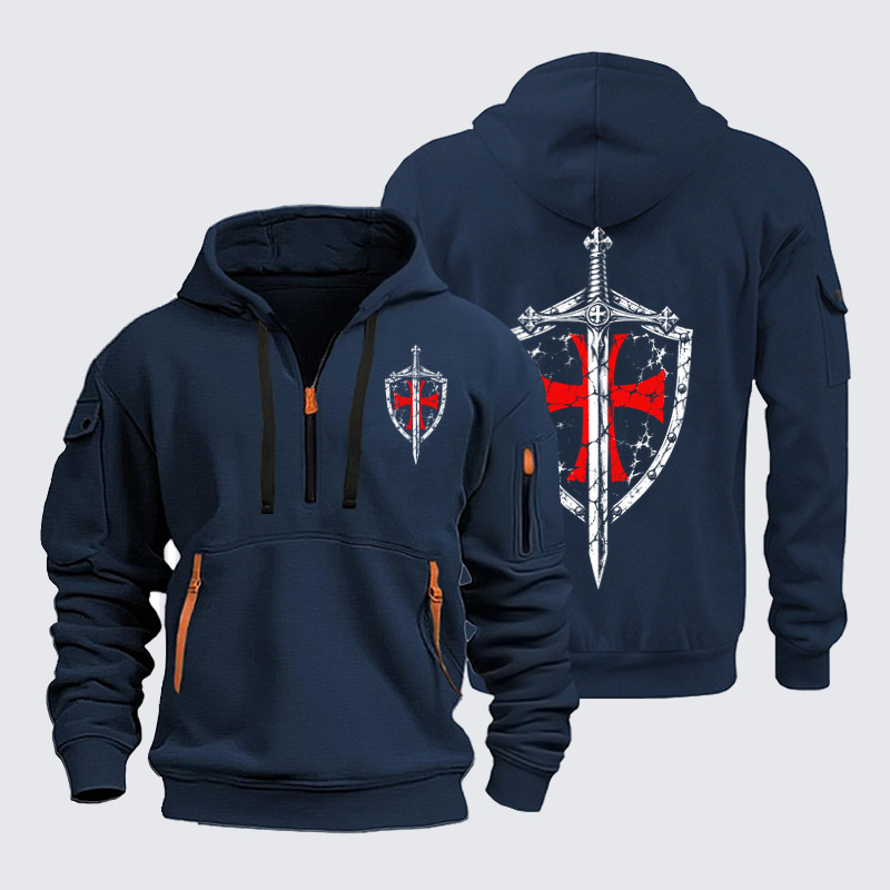 Zipper Hoodies – Christian Warrior Shield & Sword