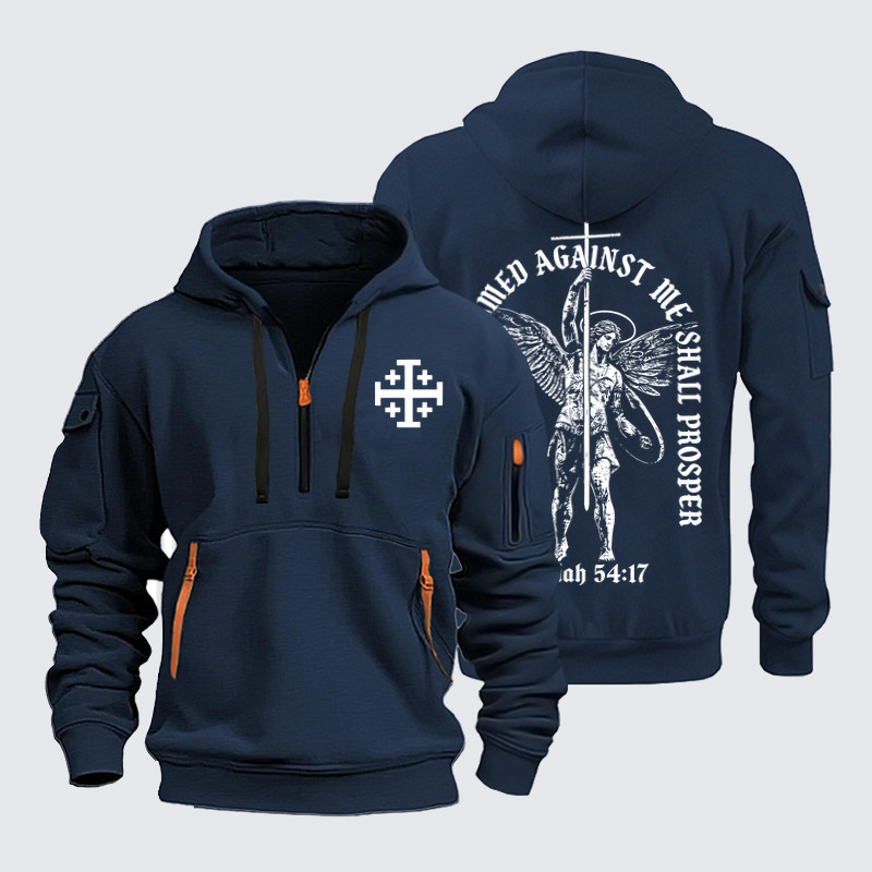 Zipper Hoodies – No Weapon Formed Against Me Shall Prosper Isaiah 54:17