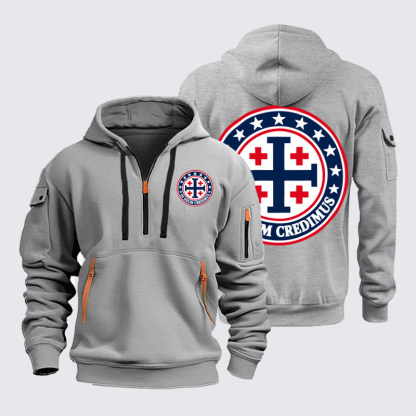 Zipper Hoodies – In Deum Credimus – In God We Trust Jerusalem Cross