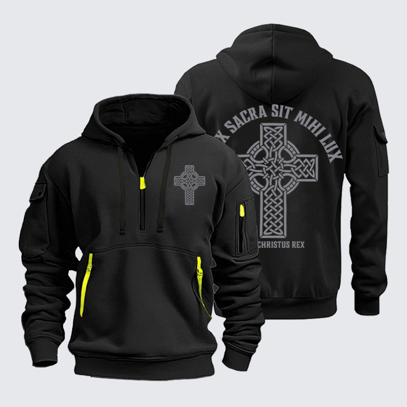 Zipper Hoodies – Crux Sacra Sit Mihi Lux – Ave Christus Rex
