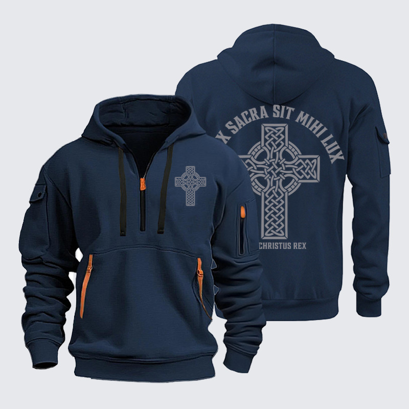 Zipper Hoodies – Crux Sacra Sit Mihi Lux – Ave Christus Rex