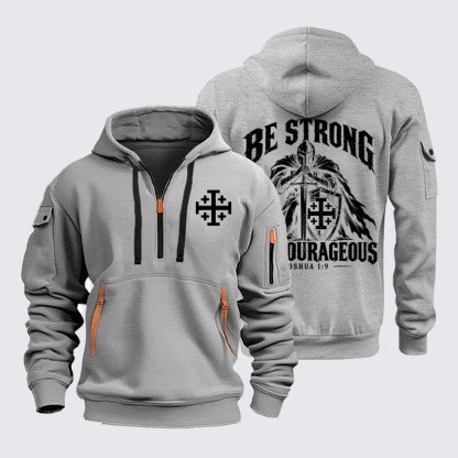 Zipper Hoodies – Be Strong and Courageous – Joshua 1:9 Christian Knight