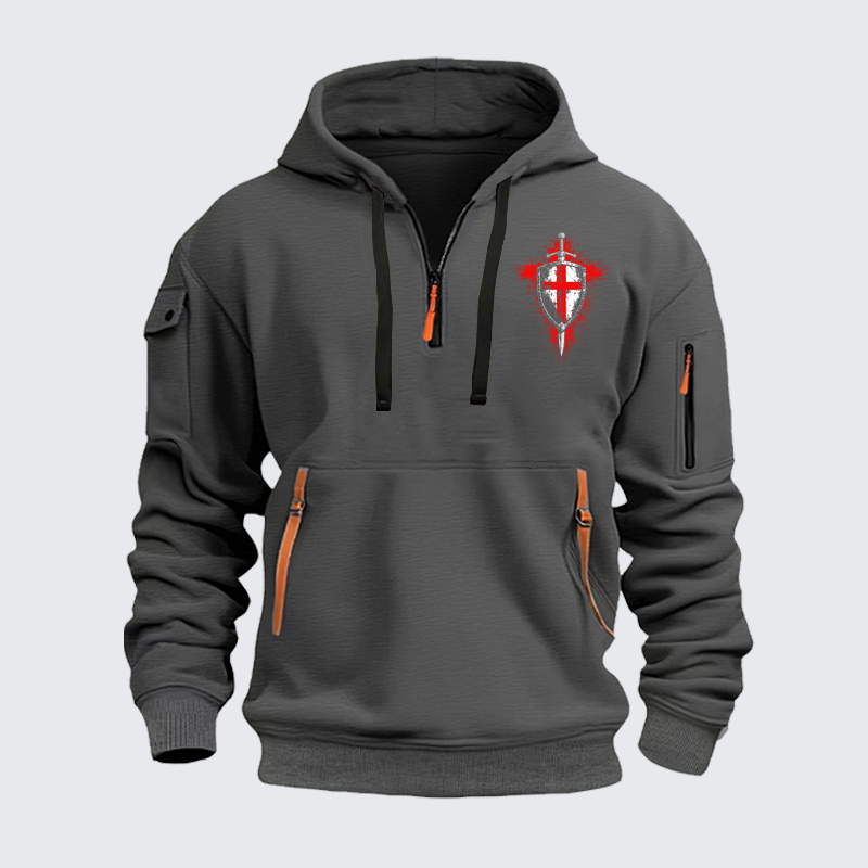 Zipper Hoodies – Christian Warrior Cross Shield