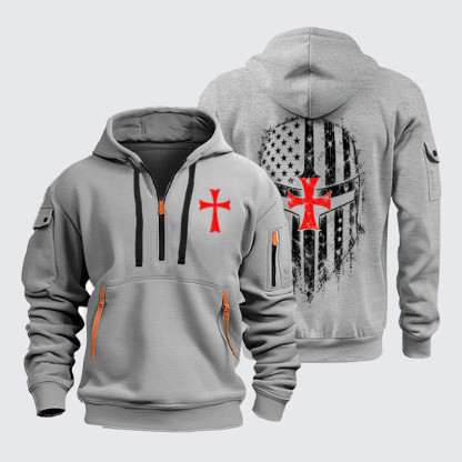 Zipper Hoodies – American Crusader – Templar Cross Christian Knight