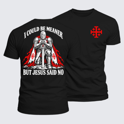 Luxe Mercerized Cotton Tee - I Could Be Meaner But Jesus Said No 