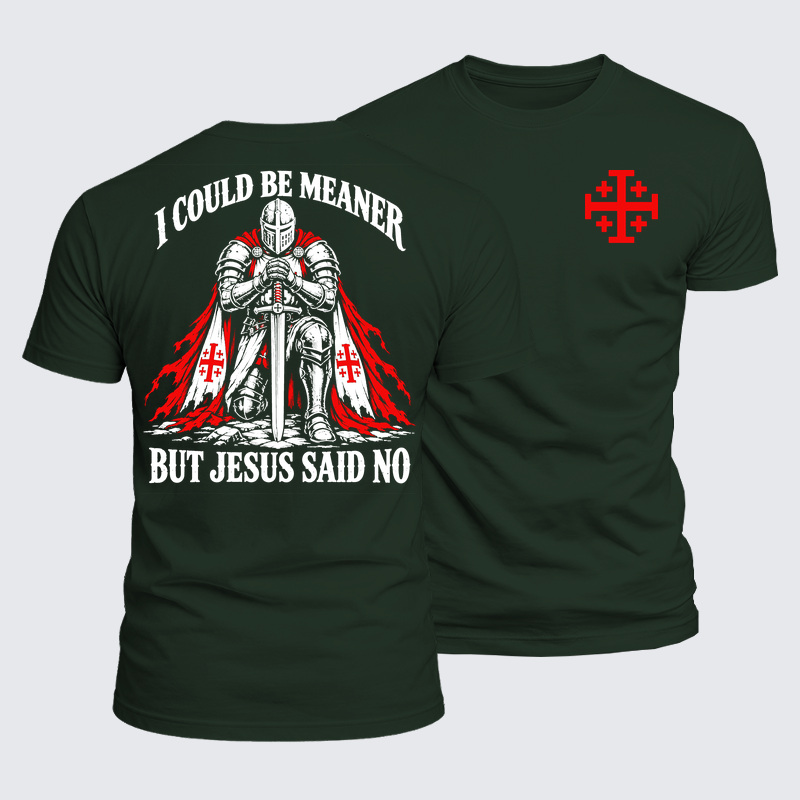 Luxe Mercerized Cotton Tee - I Could Be Meaner But Jesus Said No 
