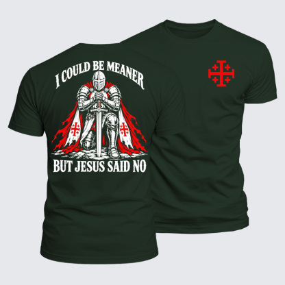 Luxe Mercerized Cotton Tee - I Could Be Meaner But Jesus Said No 