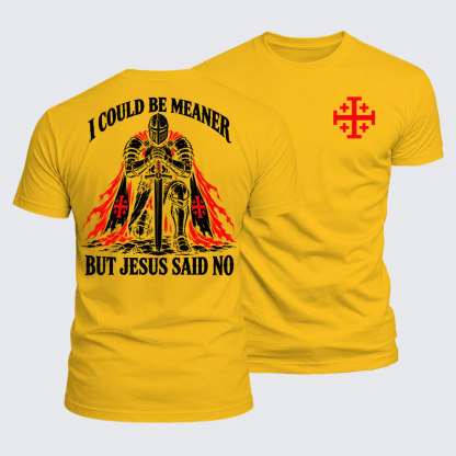 Luxe Mercerized Cotton Tee - I Could Be Meaner But Jesus Said No 