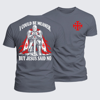 Luxe Mercerized Cotton Tee - I Could Be Meaner But Jesus Said No 