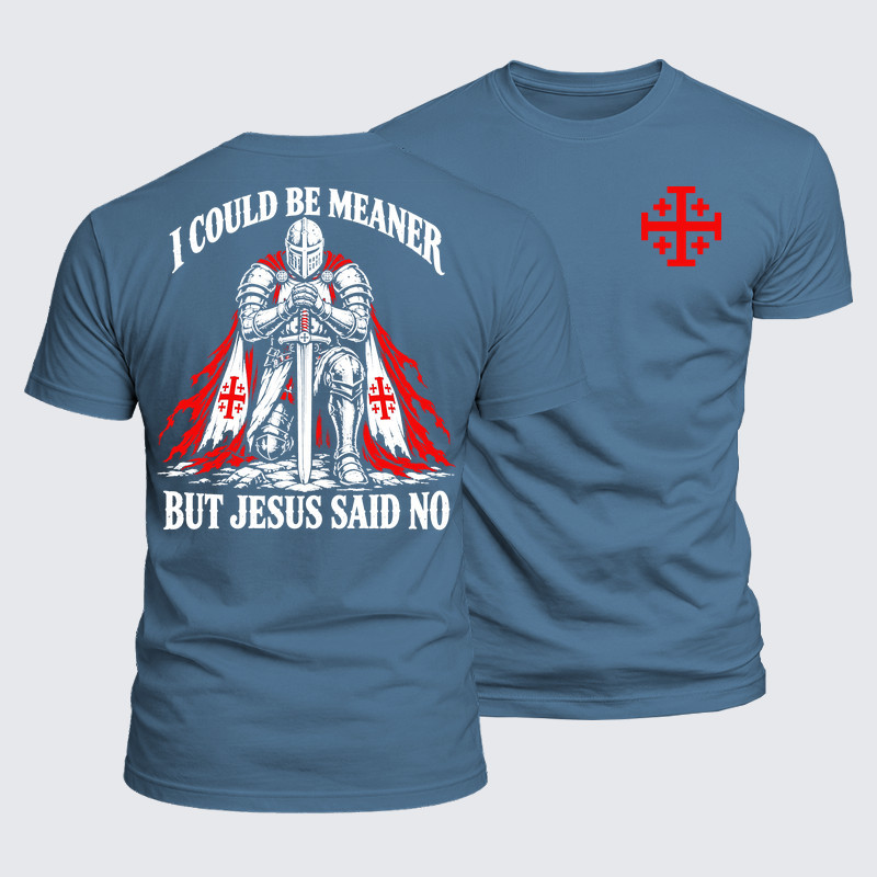 Luxe Mercerized Cotton Tee - I Could Be Meaner But Jesus Said No 