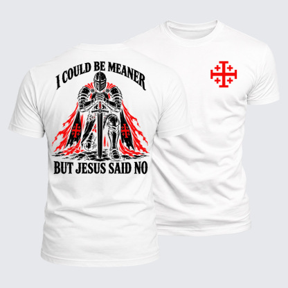 Luxe Mercerized Cotton Tee - I Could Be Meaner But Jesus Said No 