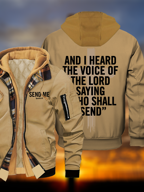 Send Me Jesus God Christian Warm Hooded Bomber Jacket